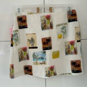 C&C California Tropical Print Mini Skirt